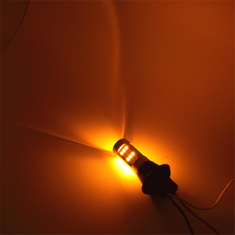 2-Pack Dual-Color Extremely Bright 1156 7506 BAU15S 1141 1095 7506 Base White/Amber Switchback LED Turn Signal Light