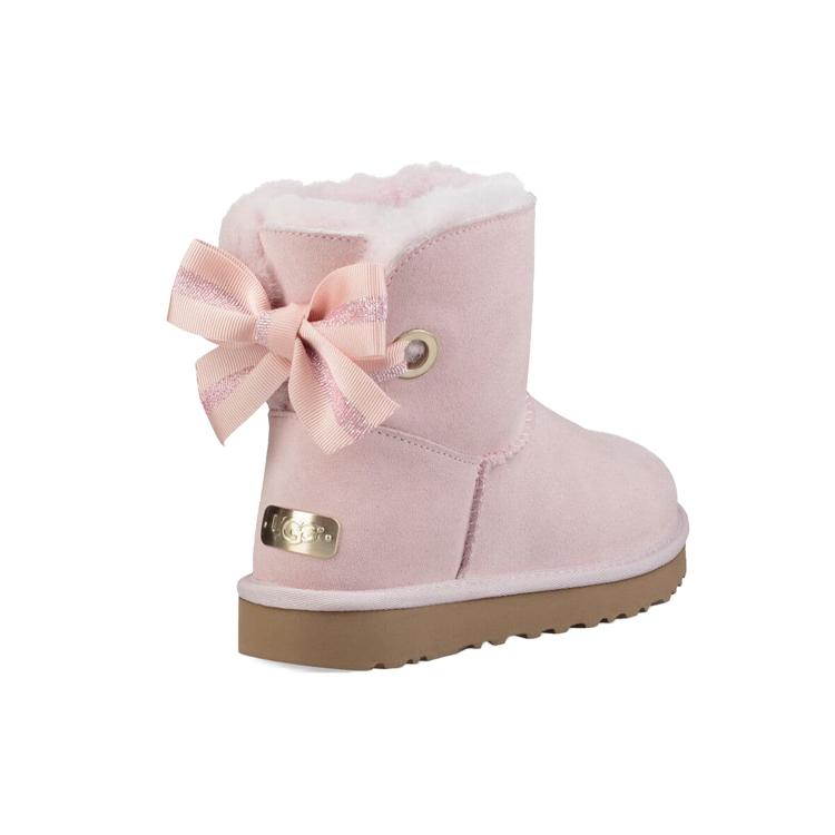 UGG Customizable Bailey Bow Mini Boot Snow Boots Pink Women's 1100212W-SLPN