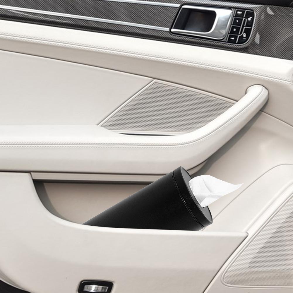 Aluminum Alloy Car Tissue Holder Cylinder Tissue Box Car Tissues Container Car Tissue Tube Car Accessories
