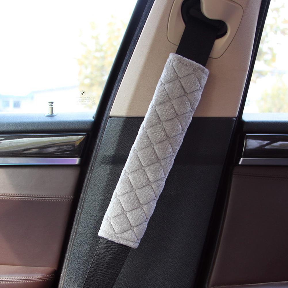 2Pcs Universal Car Seat Belt Cover Adjustable Soft Plush BackPack Strap Kids Adults Car Seat Belt Shoulder Pads Auto Accessories