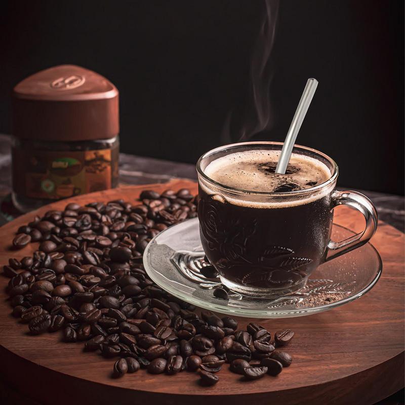 Stainless Steel Straw Filter Spoon Food Grade Coffee Stirring Spoon Juice Milk Cocktail Stainless Steel Straw Spoon Tea Bar Tool