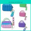 Colorful Silicone Pop It Pouch Bag With Decompression Sensory Features For Everyone