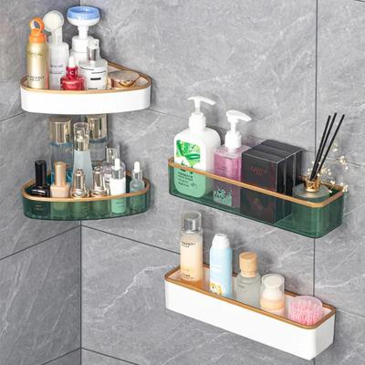 Bathroom Shelf Plastics Shampoo Rack Makeup Storage Organizer Shower Shelf Bathroom Accessories No Drill Wall Corner Shelf