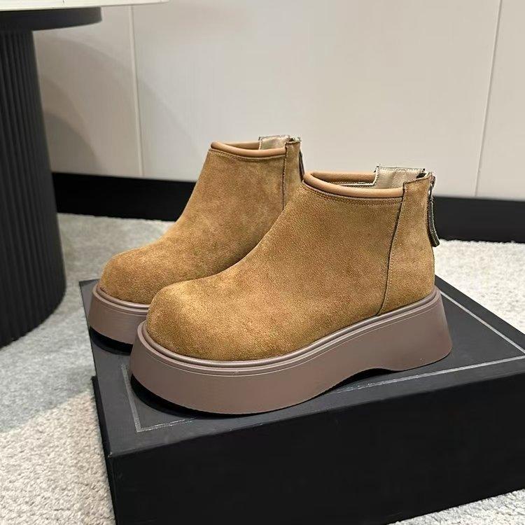 

Маленькие туфли на толстой подошве женские ботинки Martin 2024 новые бархатные теплые зимние ботинки короткие ботинки 40