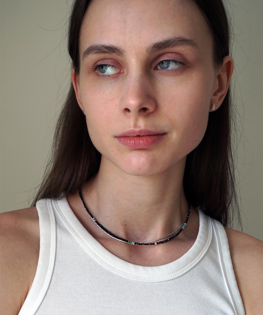 Ourpierre Glitter Necklace Black