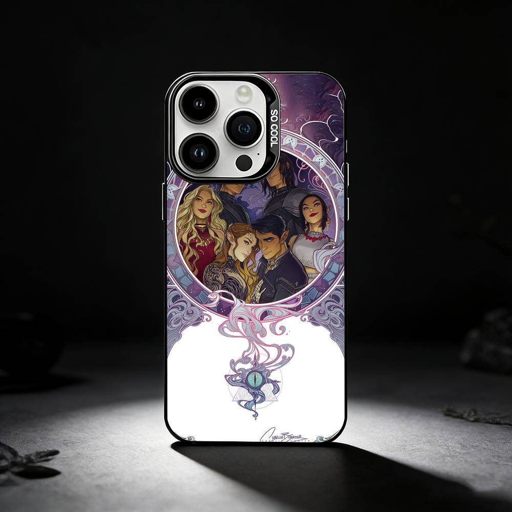 A Court-of-Mist-and Fury Phone Case For iPhone 17,16,15,14,13,12,11 Plus,Pro Max,XS,Colored Silver Phone Case
