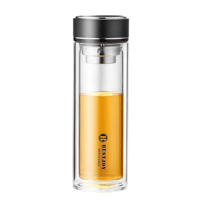 Fuguan Shixi Double-Layer Glass Tea Infuser Cup