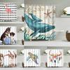 Duschvorhang Für Badezimmer Lustiger Tierdruck Badewanne Badevorhänge Heimdekor Polyester Badezimmervorhang mit 12 Stück Haken