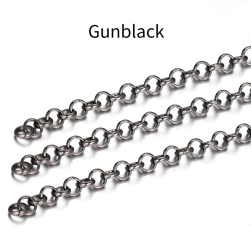 2Meters O Shape Necklace Chains Copper Bracelet Cable Link Bulk Chains DIY Handmade Jewelry Making Findings Wholesale