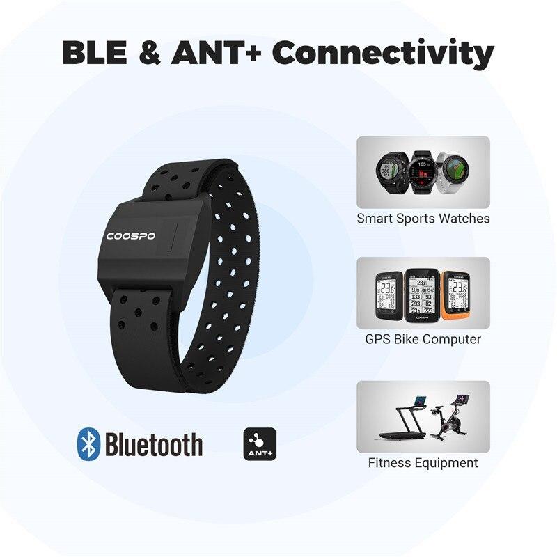 COOSPO Herzfrequenzmesser Optisch Fitness Outdoor Schlagfrequenzsensor Bluetooth 4.0 ANT Für Garmin Wahoo Fahrradcomputer
