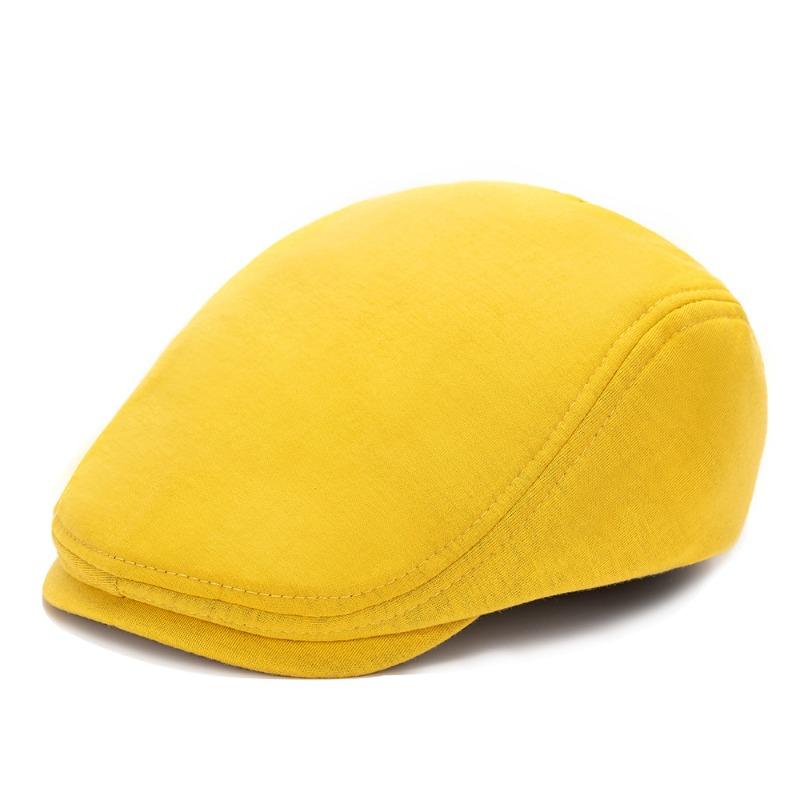 Cappello di lana, berretto da uomo tinta unita, cappello casual retro in avanti, visiera stagionale, cappello da donna