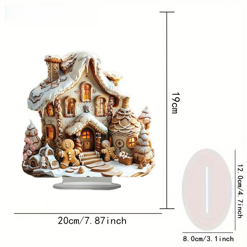 

Christmas Reindeer Sleigh Santa Christmas Decorations - 2D Flat Acrylic Desktop Ornament, Wall Decor Art, Four Seasons Decoration 30