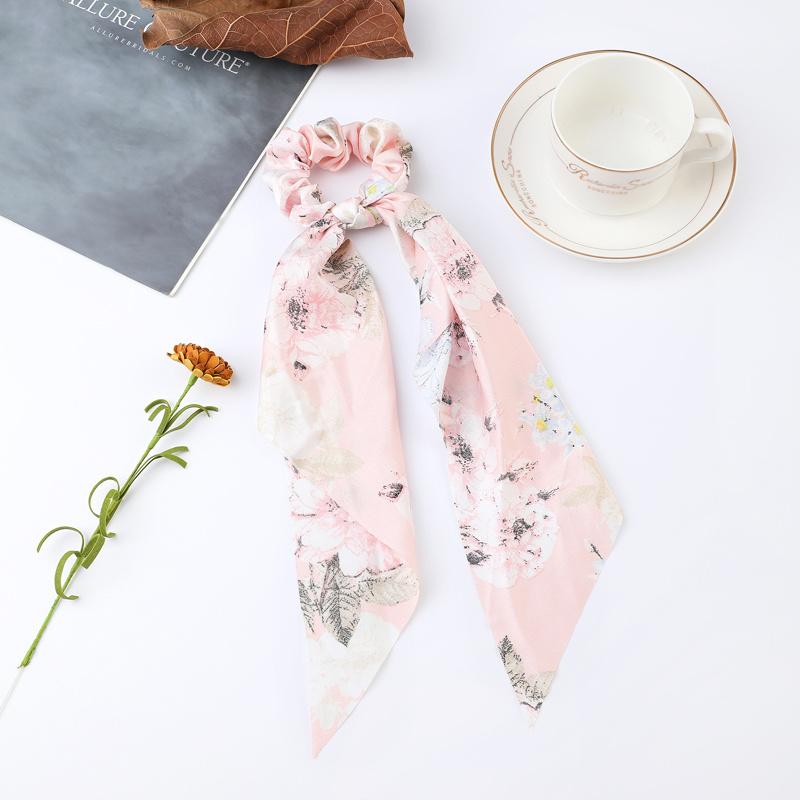Fashion Dots Scrunchies Long Rope Korean Ties For Women Ponytail Scarf Sweet Elastic Band Hair Accessories