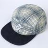 Big head circumference plaid color matching embroidery baseball cap for men and women couples fashion niche versatile flat brim cap