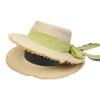 Summer streamer hat women's sunshade sunscreen hat bow straw straw hat seaside beach sun hat