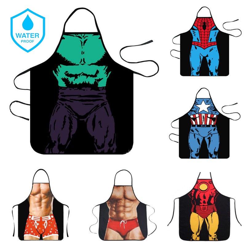 Marvel Cosplay Aprons Sexy Funny For Men Women Kitchen Cooking Baking Props