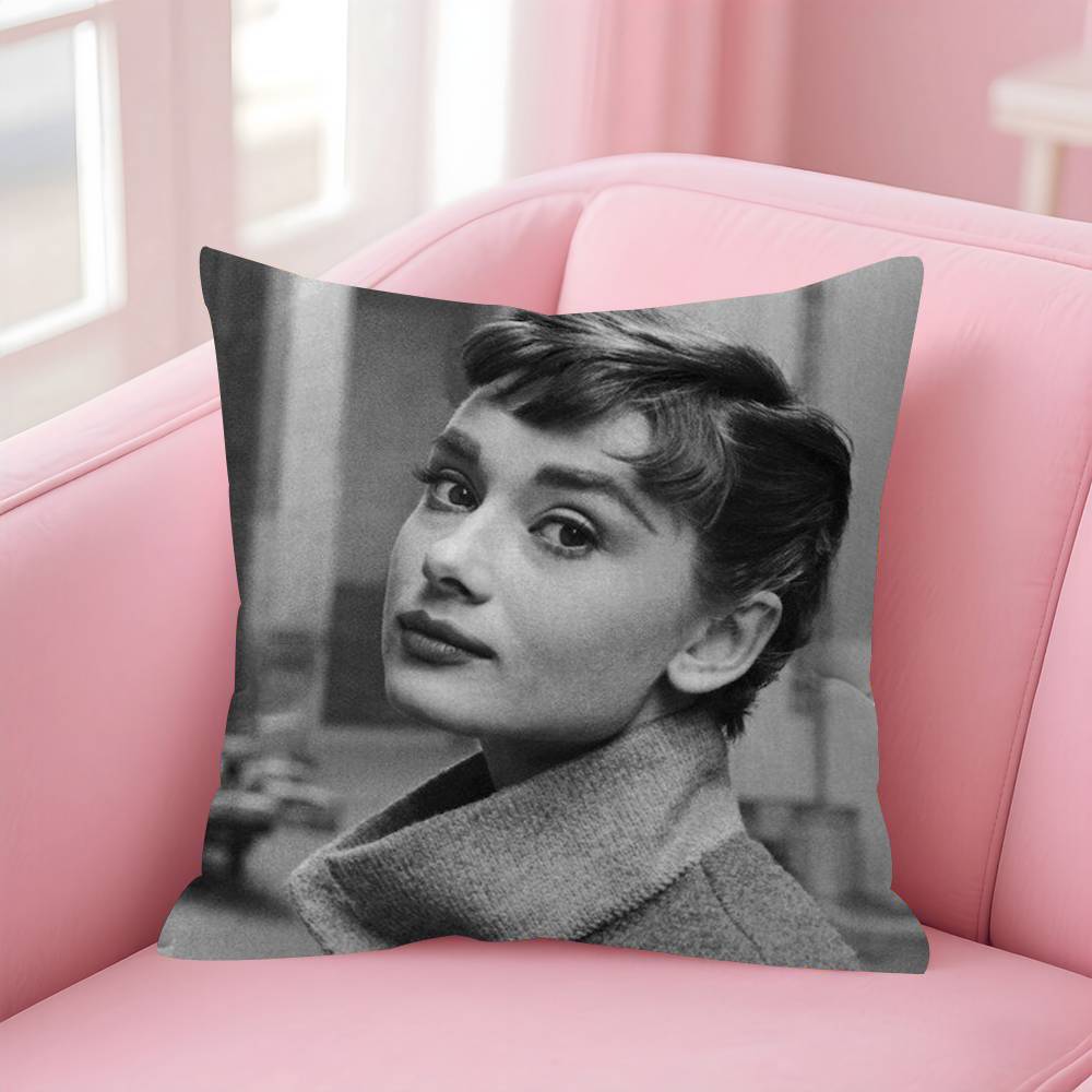 Audrey Hepburn Lipstick Cushion Cover Car Throw Pillow Case For Sofa Car Christmas Gift