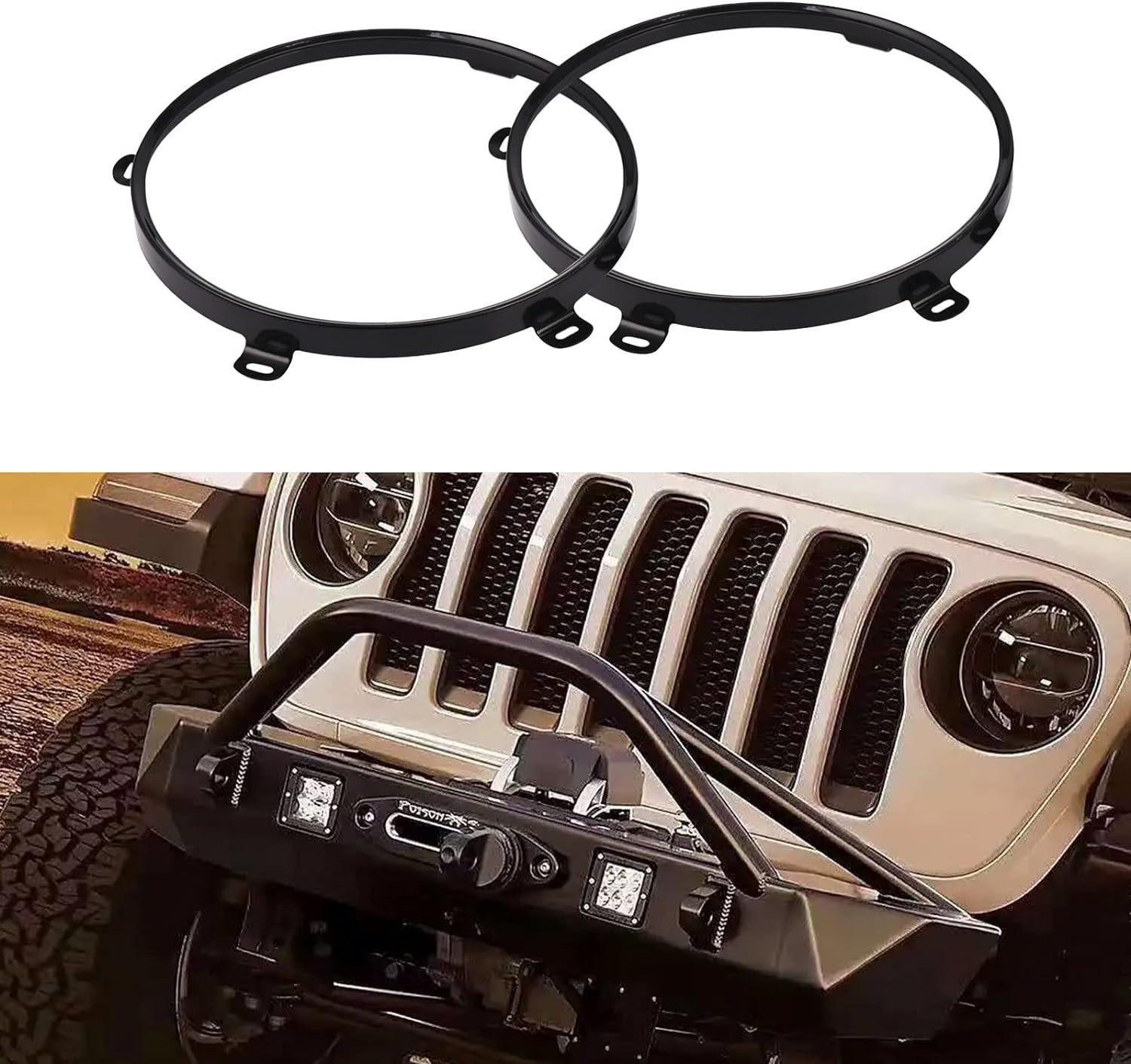 Compatible 2007-2017 Jeep Wrangler JK 7  Headlight Mounting Bracket Above 200 Sets