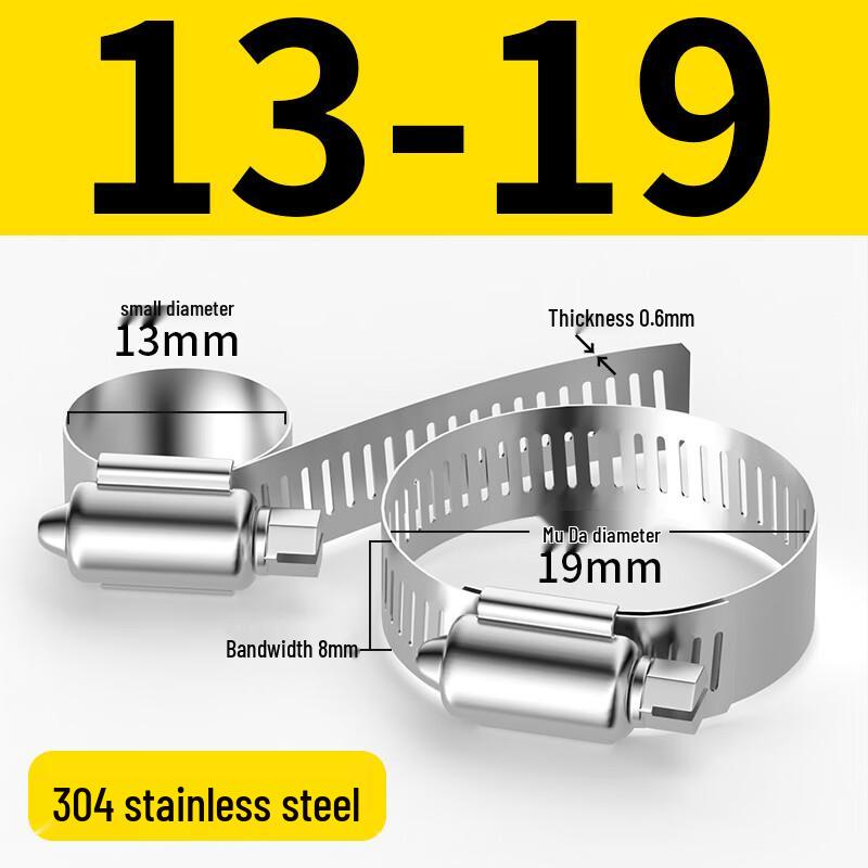 Confederate 304 Stainless Steel Adjustable Hose Clamps