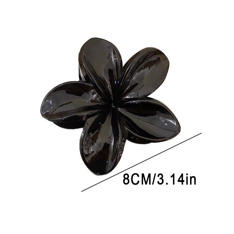 Fashion Flower Hair Clip For Women Hawaiian Acrylic Large Hair Claw Clip Crab Coffee Color Shark Clip Headdress Hair Accessories