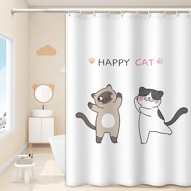 

JINRUN утолщенная водонепроницаемая занавеска для ванной комнаты, устойчивая к плесени, занавеска для душа, занавеска для душевой перегородки, занавеска для душа, занавеска для ванной комнаты, бесплатная перфорация 80*180