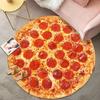 Creative Pizza Gourmet Floor Mat Living Room Decoration Round Carpet Funny Children Washable Study Rug Home Anti-slip Soft Rug