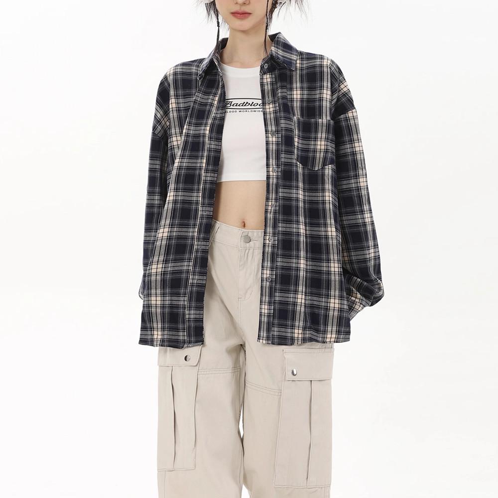 

Unisex Oversized Retro Plaid Cardigan - Autumn Casual Wear XXXL