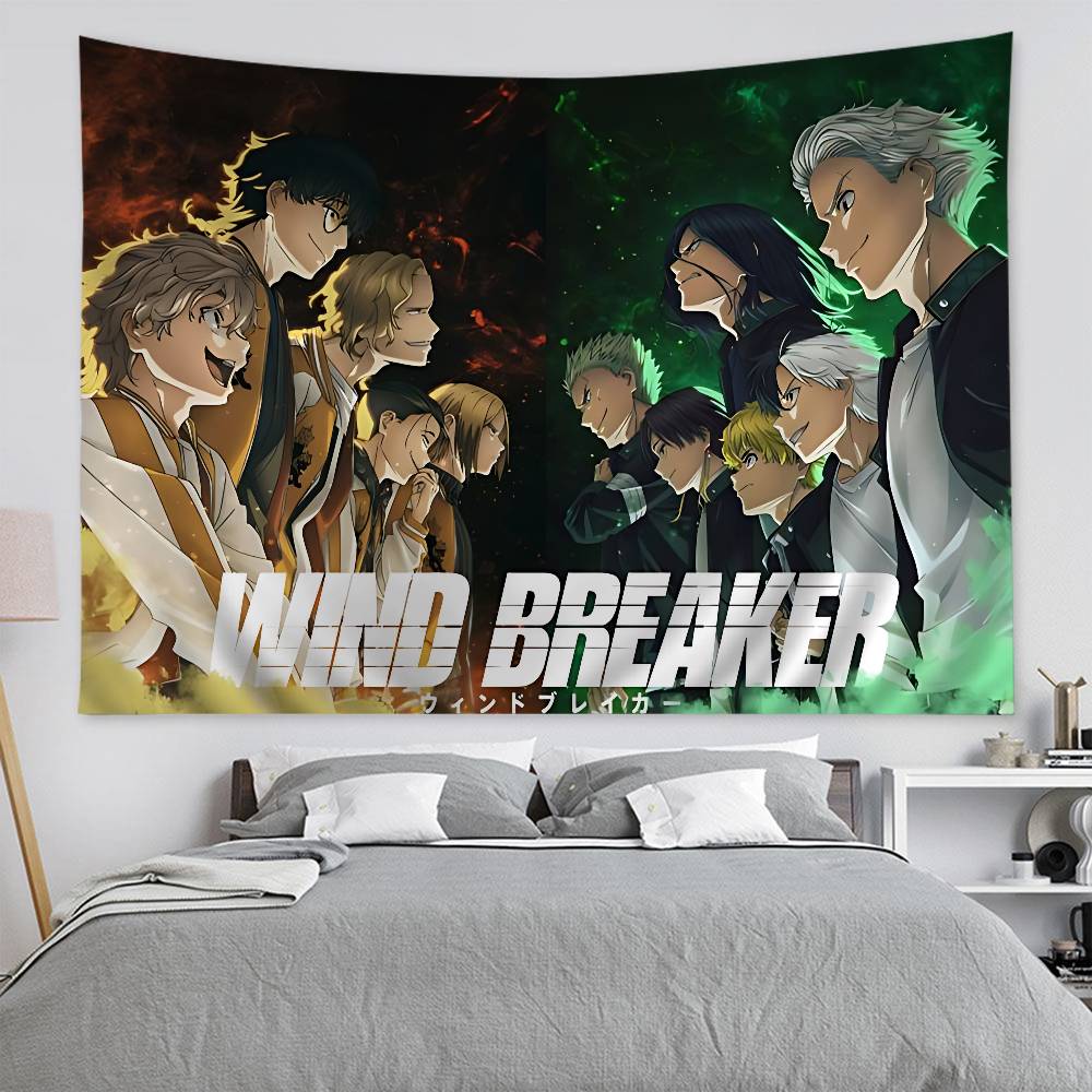Wind Breaker Anime Official Style Tapestry SciFi Cartoon Art for Fan Room Collectible Wall Decor Gift