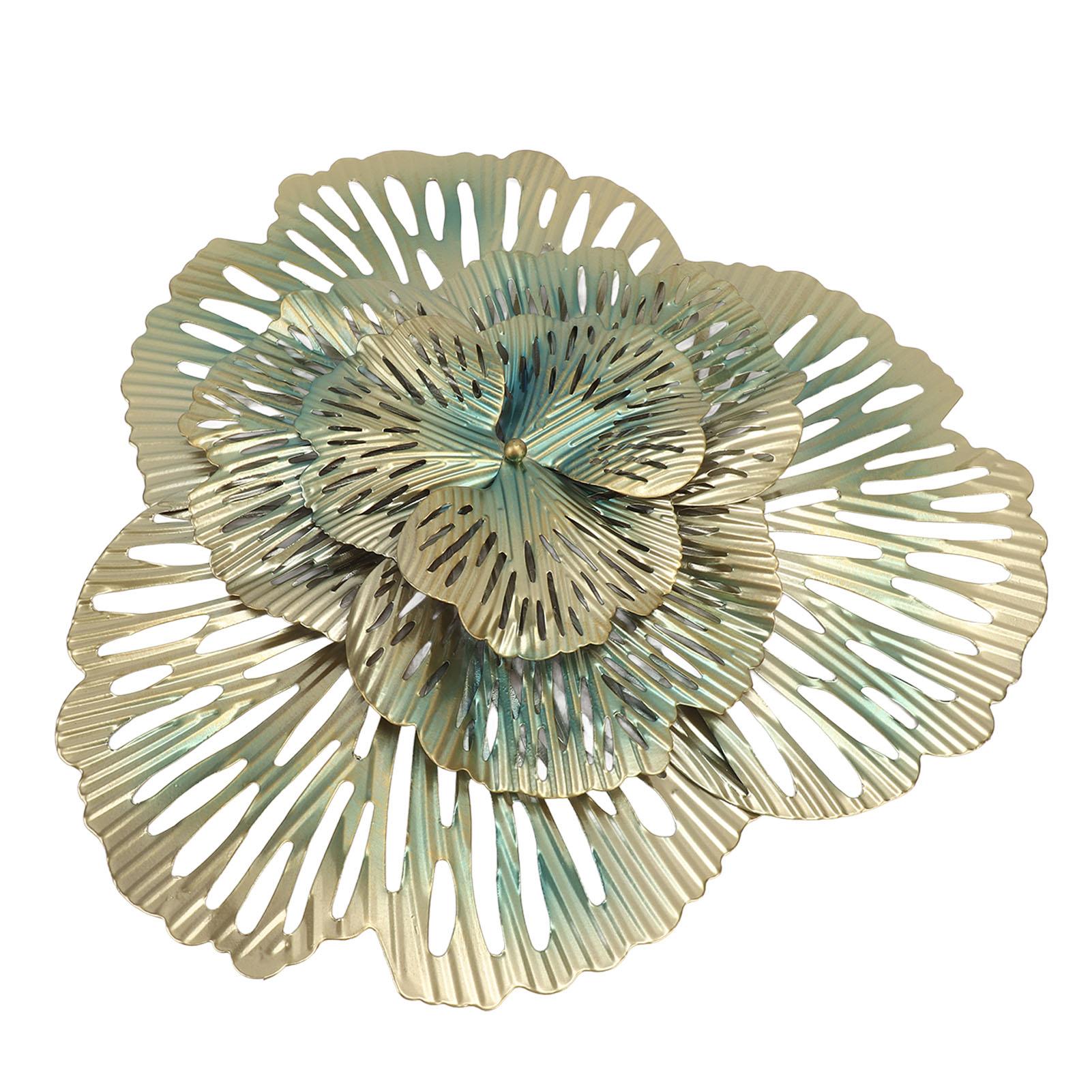 

Metal Wall Decor Modern Stylish Triangular Ginkgo Flower Iron 3D Wall Sculpture for Living Room Bedroom Hall Type A