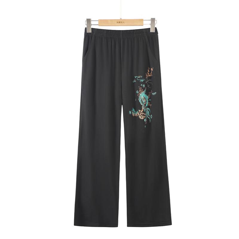 

Women s Elastic Waist Straight-Leg Casual Pants 5XL