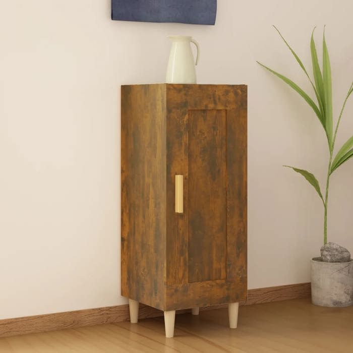 817432 vidaXL Buffet Chêne fumé 34,5x34x90 cm Bois d'ingénierie
