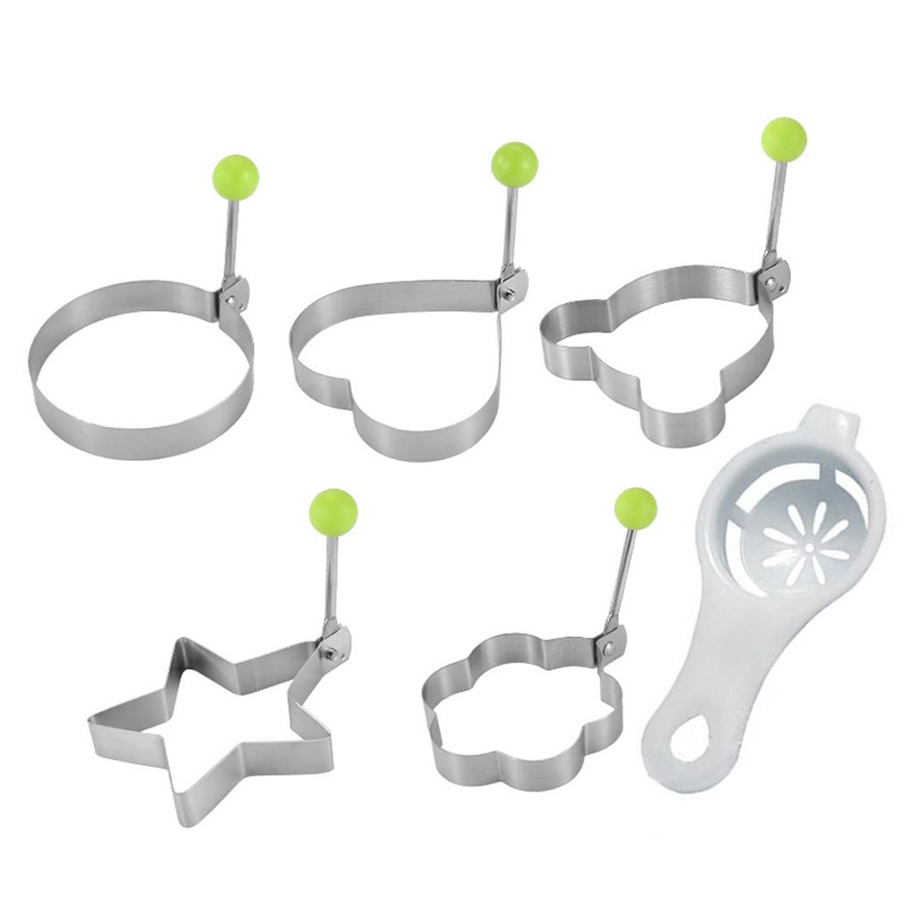 1/5PCS Stainless Steel Egg Molds Ring for Kitchen Utensil Breakfast Baking Pancake DIY Cooking Tool Egg Mold Kitchen Accessories