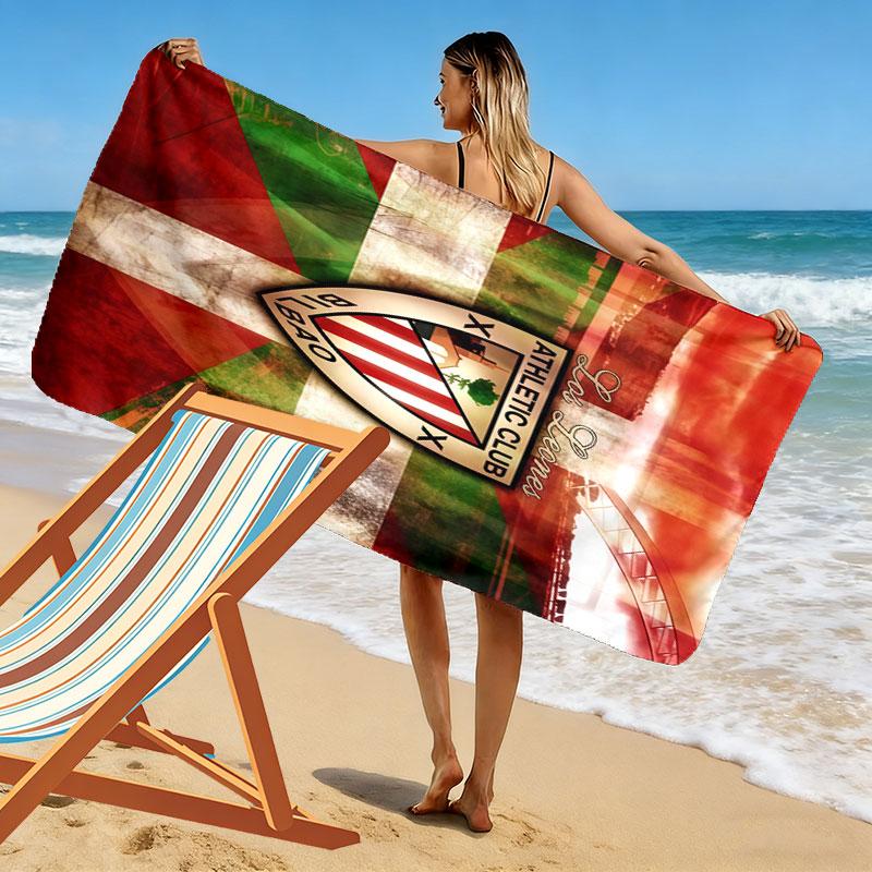 Athletic Club logo Print Beach Towel, Large Soft Quick Dry Towel for Beach Camping Swimming
