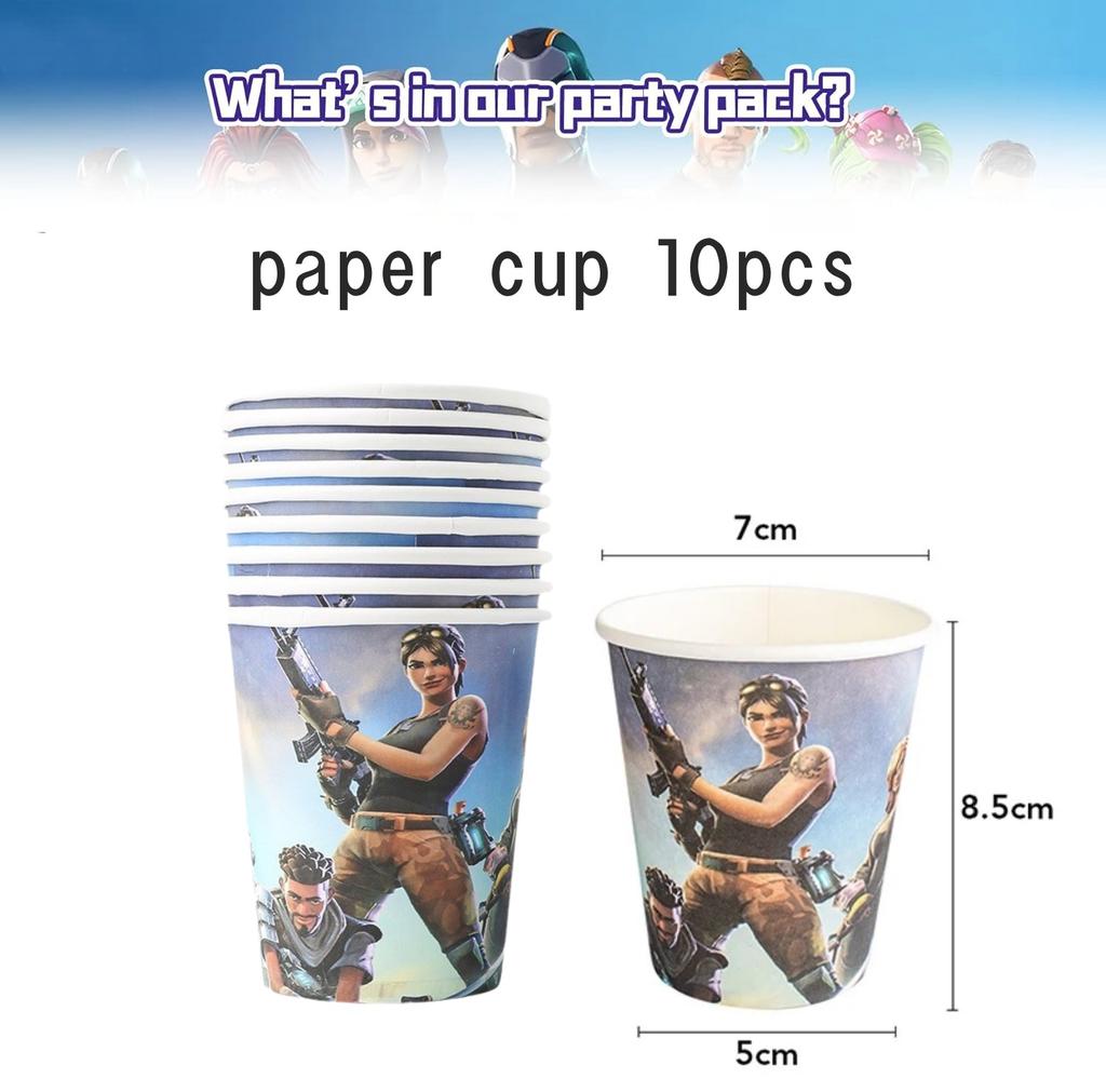 Shooter-Spiel Fortnition Geburtstagsparty-Dekoration Cartoon Alpaka Lama Teller Tischdecke Babyparty Kindergastgeschenke Partyzubehör