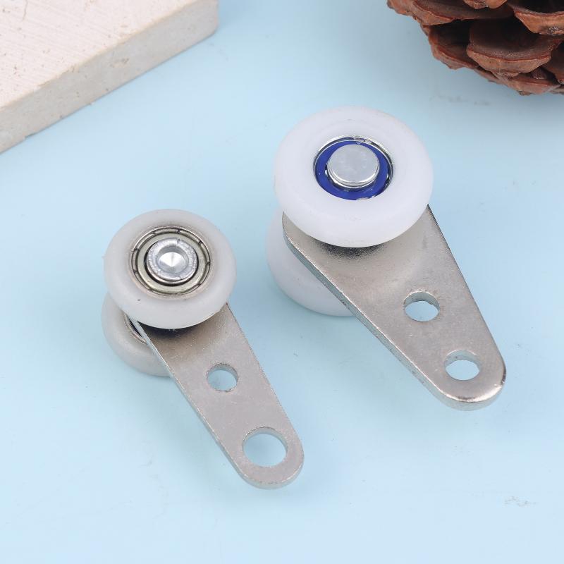 2Pcs Curtain Rails Pulleys Sliding Door Pulley Hanging Track Pulley Block For Sliding Door Cabinets Window Hardware
