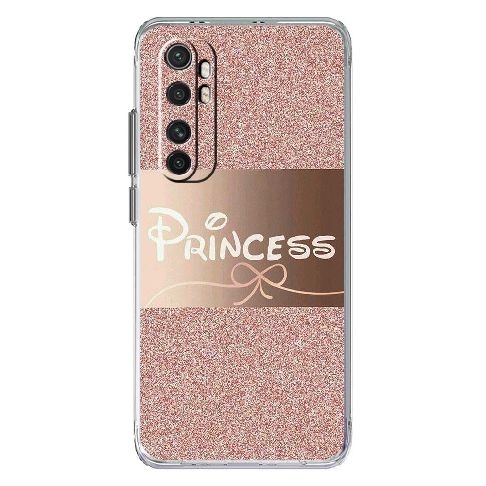 Rose Gold Pink Princess Queen Phone Case For Xiaomi 12T 11T 12 Lite 11 Ultra 4G Mi Poco X4 F3 GT X3 NFC M4 M3 Pro 5G Cover Clear
