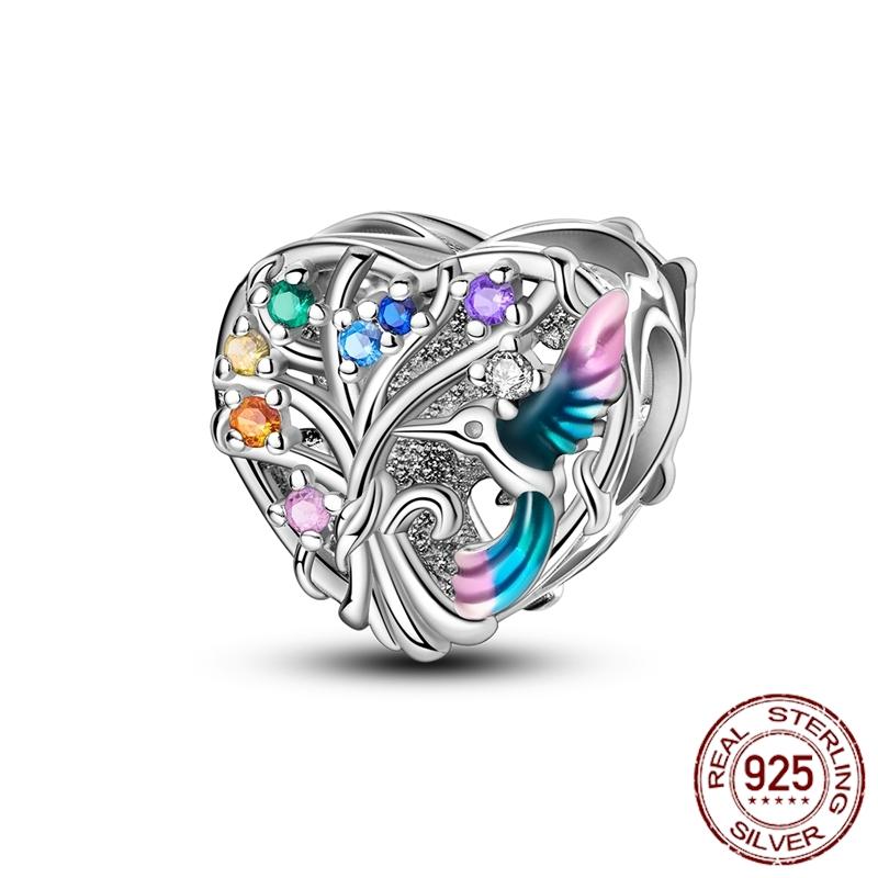 Mula Koppar Blå Resa Flygplan Berlocker Hänge Pärlor Passar Originalpan Armband Smycken För Kvinnor Diy Gåva