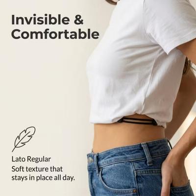 2PCS Adjustable Elastic Crop Tuck Tool Band Women Fashion Clothing Accessory For Shirt Summer Instant Waist Slimming Non-Slip