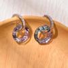 Chic Fantasy Crystal Zircon Hoop Earrings: Stylish, All-Match, and Exquisite Design