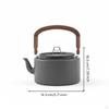 Aluminum Camping Kettle HardAnodized Portable Teapot Wooden Handle Lightweight Outdoor