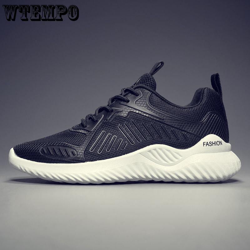 WTEMPO Letní tenisky Pánské outdoorové prodyšné sportovní boty ze síťoviny Neklouzavá tlustá podrážka měkká spodní část Běžné běžecké boty