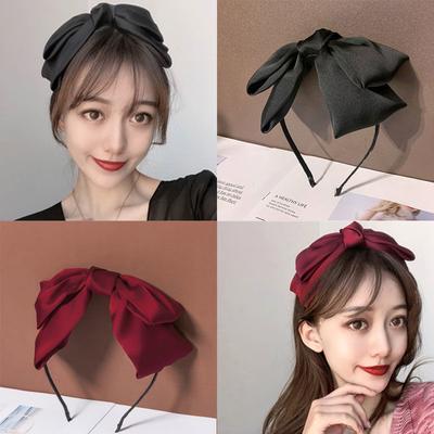 Big Bow Bezel Headwear Women Headband Girls Vintage Bowknot Hair Bands Wide Hairband Hoop For Hair Accessories