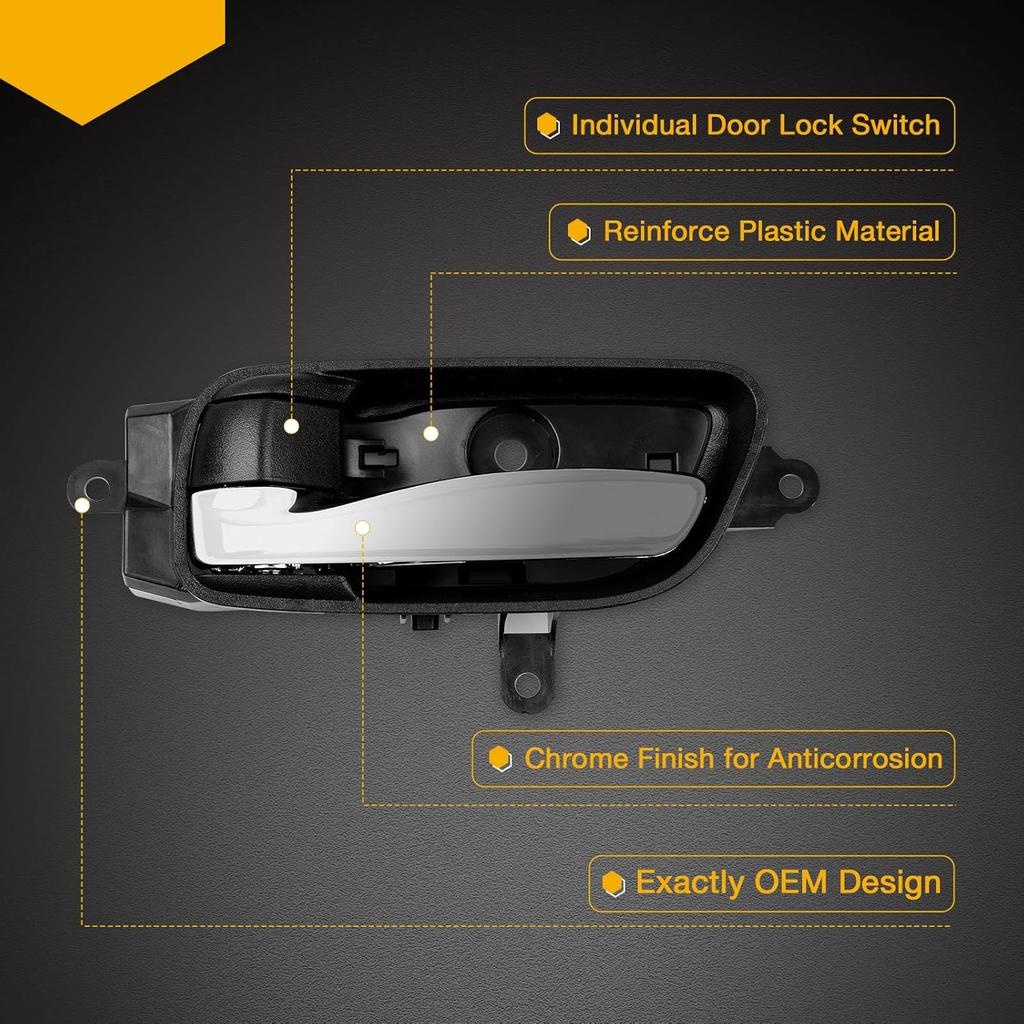 Interior Door Handle Front Rear Left Driver Side For Nissan Altima Pathfinder 2013-2017, Titan 2015-2017, Titan XD 2016-2017, Murano 2015-2017 |