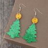 Festive Acrylic Christmas Tree Earrings