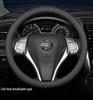 Anti-Slip Napa Leather Steering Wheel Cover, Ultra-Thin & Universal, All-Season Car Accessory for Men and Women