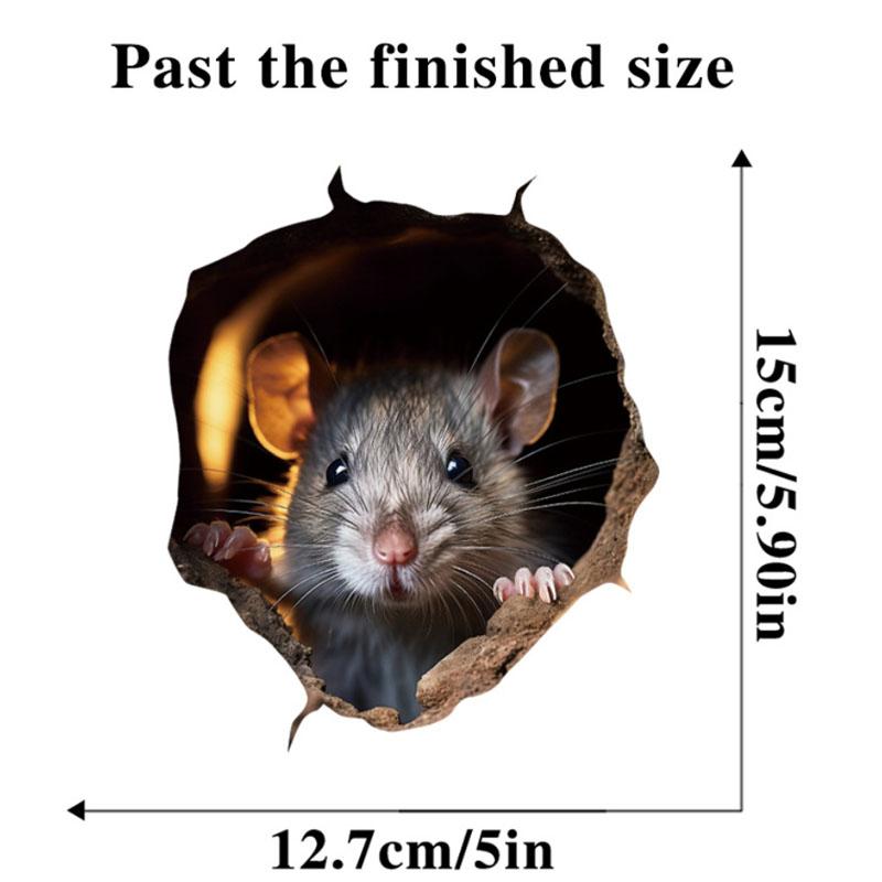 Adesivo Carino Cartone Animato Buco di Topo Piccolo Adesivi Murali Buco di Topo Decorazioni per la Casa