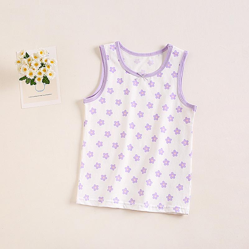 Girls' Cotton Summer Vest - Soft Korean Sling for Children