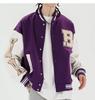 Giacca bomber da baseball donna Hip Hop Harajuku Bone Letter Patchwork giacche in pelle Streetwear uomo unisex