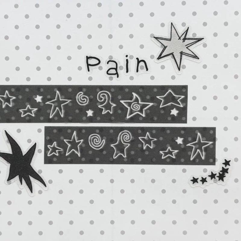 Korean Wings Pentagram Teeth Cute Paper Decorative Tape Set Tape Pack For Bookkeeping Diy Journals Material School Stationery