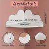 3PCS Cute Cloud Corner Wall Shelf White Floating Display Storage Rack For Kids Bedroom Decor Management Organizer